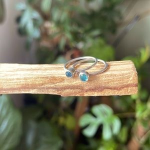 Dainty Blue Ring Set (6.5)